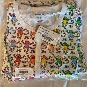 NWT Roller Rabbit Disco Monkey PJ’s. RARE. Size XS